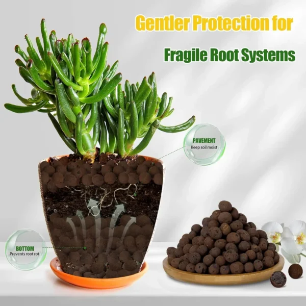 2L/1L Organic clay balls, Flower Substrate Drainage Expanded Clay, Hydroponic Gardening plant pot, Orchids, Drainage Aquaponic - Image 4