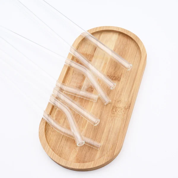 200*8mm Reusable Glass Straw Set High Borosilicate Smoothie Cocktails Straw Healthy Eco Friendly Drinking Straw with Clear Brush - Image 2