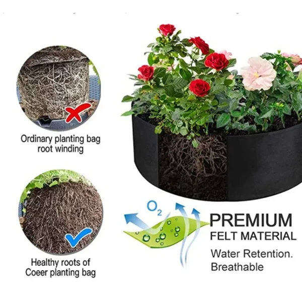 80x30cm garden fabric pots for garden beds plant vegetable bags grow pots seed growing eco friendly gardening tools Non-Woven Q1 - Image 5