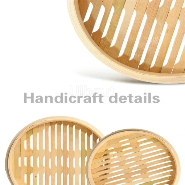 Bamboo Steamer Fish Rice Vegetable Snack Basket Set Kitchen Cooking Tools Cage or Cage Cover Cooking cookware cooking - Image 5