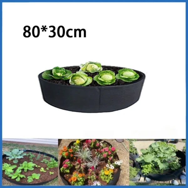 80x30cm garden fabric pots for garden beds plant vegetable bags grow pots seed growing eco friendly gardening tools Non-Woven Q1
