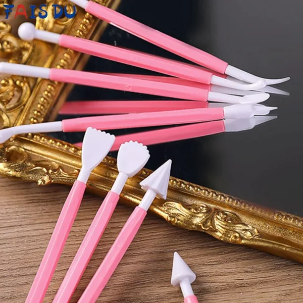Fais Du 8pcs Fondant Cake Decorating Graver Set Bakeware Chocolate Baking Carving Utensils For Kitchen Pastry Tools Accessories - Image 2