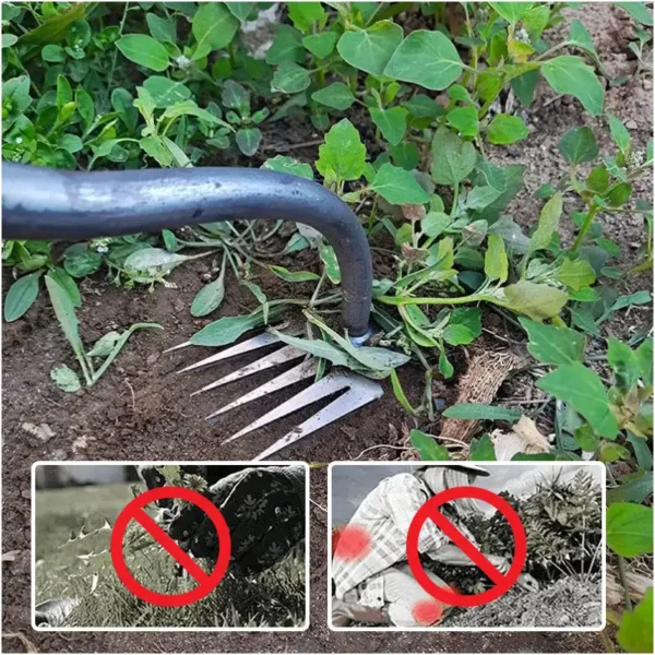 2 In 1 Garden Weeding Tool Manual Weed Grass Rooting Tool Puller Shovel Weeding Removal Hand Gardening Loose Soil Tools - Image 3