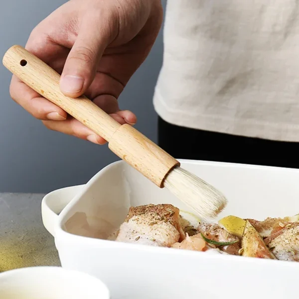 Kitchen Oil Brush Wood Handle Pastry Brush BBQ Grill Cooking Basting Brush Cake Bread Pastry Baking Tools Kitchen Accessories - Image 2