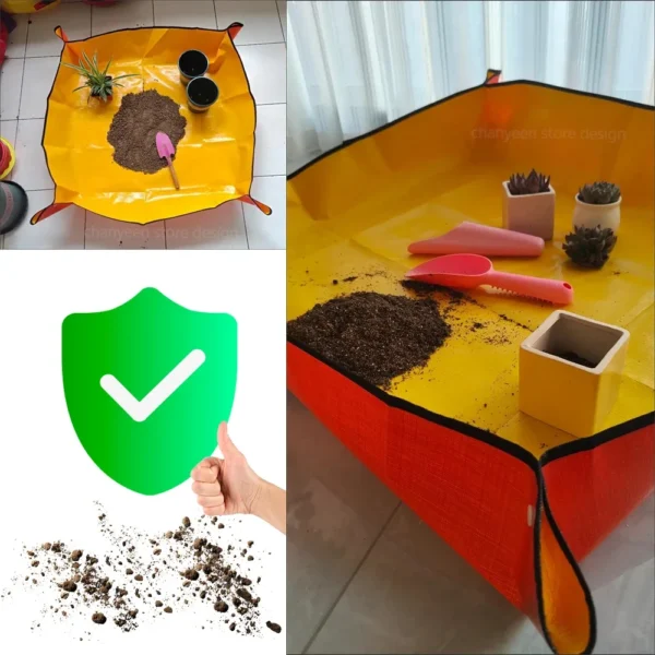 Waterproof Foldable Planting Mat Garden Potting Pad for Plant Flower Pot Transplanting Farm Bonsai Gardening Tools and Equipment - Image 2