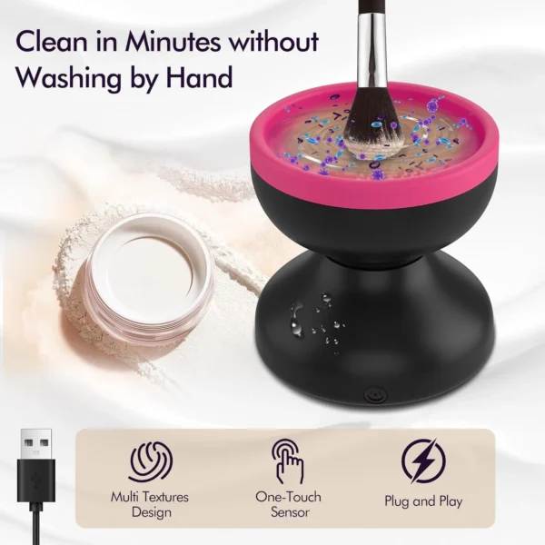 rade your makeup game with our innovative automatic brush cleaner. Say goodbye to tedious cleaning and hello to effortlessly bea - Image 4