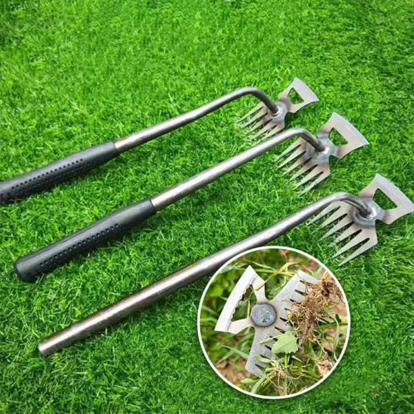 2 In 1 Garden Weeding Tool Manual Weed Grass Rooting Tool Puller Shovel Weeding Removal Hand Gardening Loose Soil Tools - Image 2