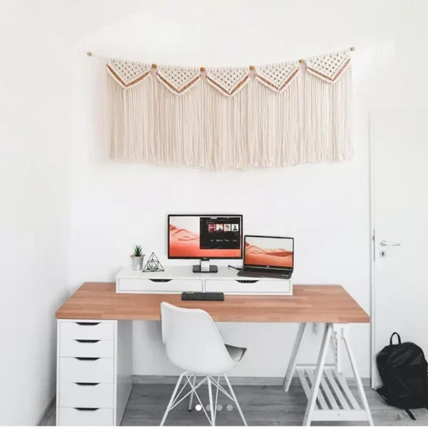 Large Macrame Wall Hanging Wide Bohemian Macrame Wall Decor Art Chic Woven Decoration Macrame Bedroom Living Room Decoration - Image 5