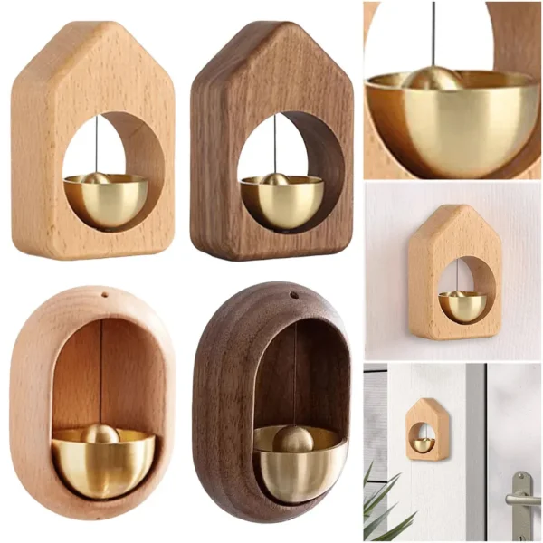Magnetic Wooden Wind Chimes Decorative Door Bell for Refrigerator Doors Home Decor with Crisp Sound Quality - Image 2
