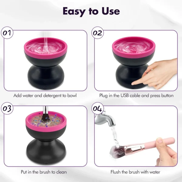 rade your makeup game with our innovative automatic brush cleaner. Say goodbye to tedious cleaning and hello to effortlessly bea - Image 5