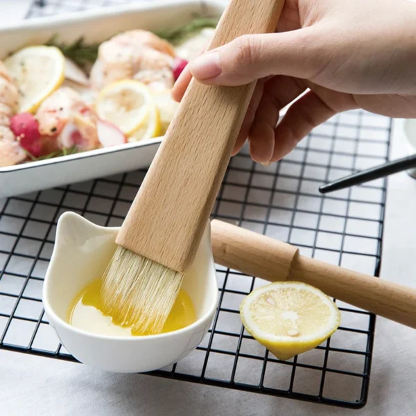 Kitchen Oil Brush Wood Handle Pastry Brush BBQ Grill Cooking Basting Brush Cake Bread Pastry Baking Tools Kitchen Accessories - Image 4