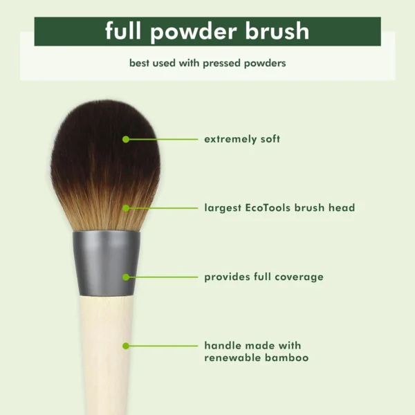 Cruelty-Free XL Fluffy Soft Synthetic Bristle Powder Brush - Ideal for Loose & Pressed Powder, Eco-Friendly - 1 Count - Image 2