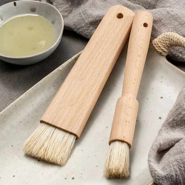 Kitchen Oil Brush Wood Handle Pastry Brush BBQ Grill Cooking Basting Brush Cake Bread Pastry Baking Tools Kitchen Accessories - Image 3