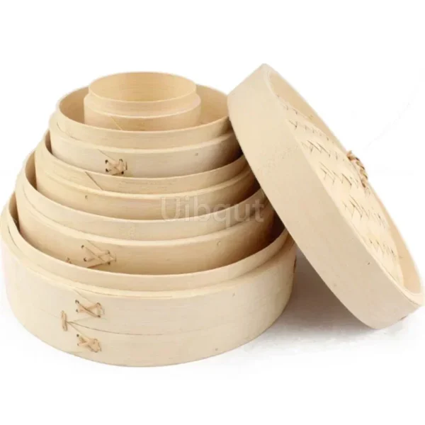 Bamboo Steamer Fish Rice Vegetable Snack Basket Set Kitchen Cooking Tools Cage or Cage Cover Cooking cookware cooking - Image 2