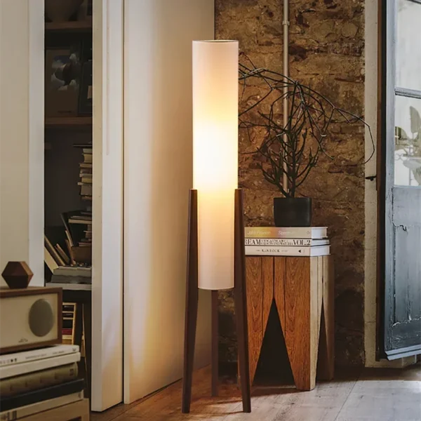 Zen Floor Lamp japanes style light fabric shadelamp minimalist lamp for Living Room tatami wood chair Lamp Bedroom Sofa Light - Image 2