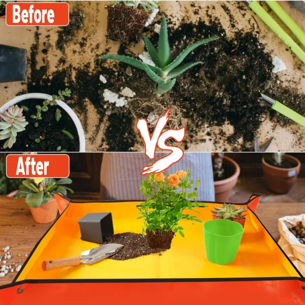Foldable Waterproof Planting Mat Garden Potting Pad for Plant Flower Pot Transplanting Farm Bonsai Gardening Tools and Equipment - Image 2