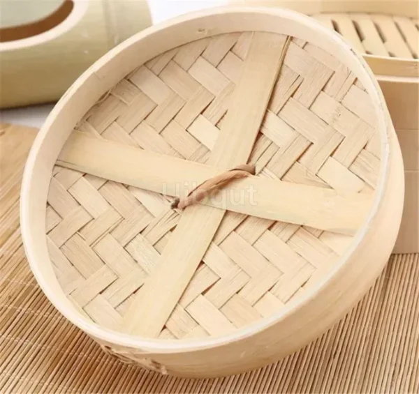 Bamboo Steamer Fish Rice Vegetable Snack Basket Set Kitchen Cooking Tools Cage or Cage Cover Cooking cookware cooking - Image 3