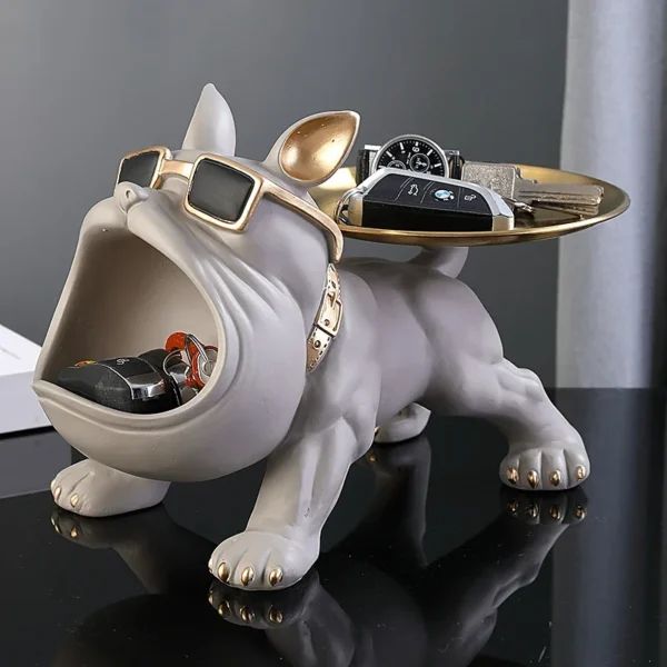 30cm Home Decor Bulldog Figurine Dog Statue Storage Box Animal Ornament Resin Craft Art Sculpture Figurine Home Puppy Sculpture - Image 2