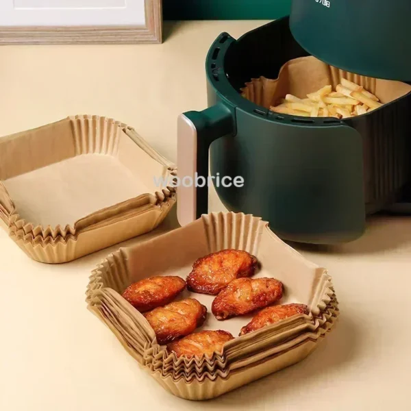 50/100pcs Air Fryer Disposable Liners, Non-Stick Airfryer Baking Papers, Non-stick Parchment Paper for Baking Roasting Microwave - Image 6