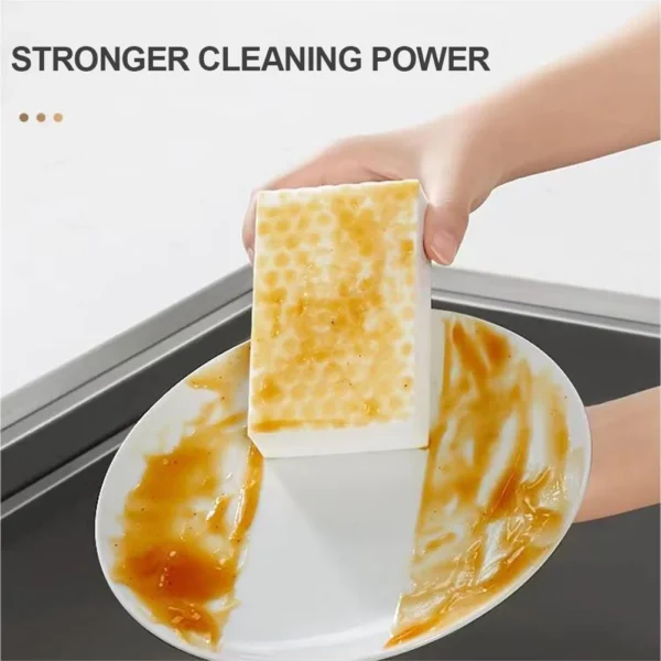 Pack of 10 Stain Remover Sponge Multifunctional Premium Melamine Sponge Reusable 2 X Plus Strength for Kitchen Bathroom Wall - Image 2