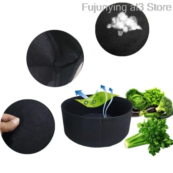 80x30cm Garden Fabric Pots For Garden Beds Plant Vegetable Bags Grow Pots Seed Growing Eco Friendly Gardening Tools Non-Woven Q1 - Image 3