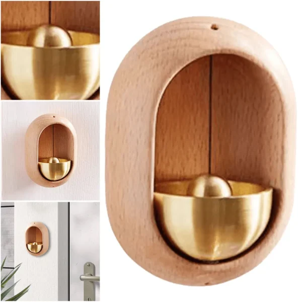 Magnetic Wooden Wind Chimes Decorative Door Bell for Refrigerator Doors Home Decor with Crisp Sound Quality